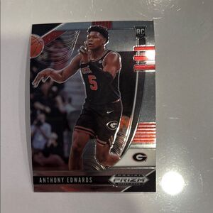 Panini Prizm Basketball Card of Anthony Edwards rookie